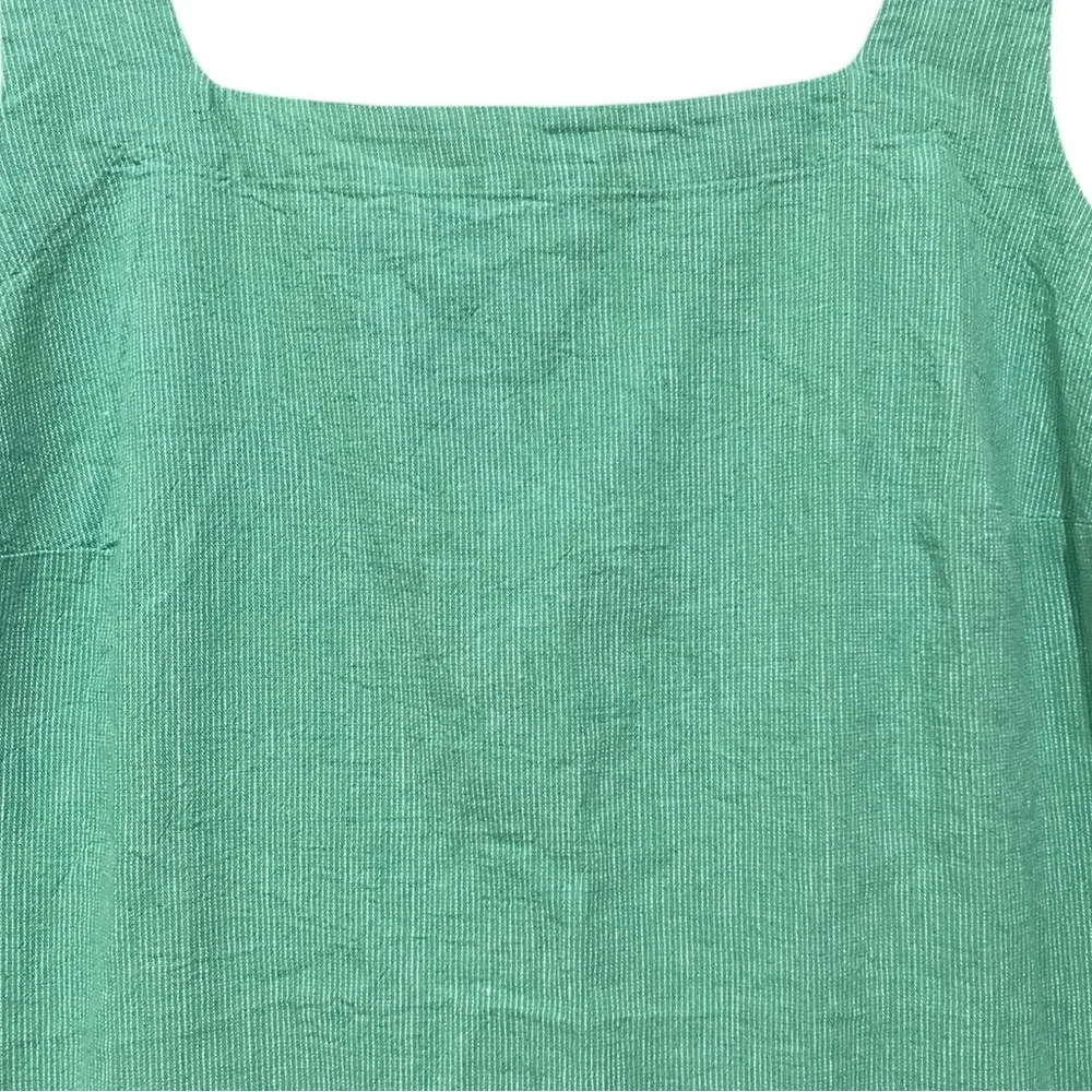 A New Day Women's Tank Mini Shift Green Striped Dress - Picture 5 of 6